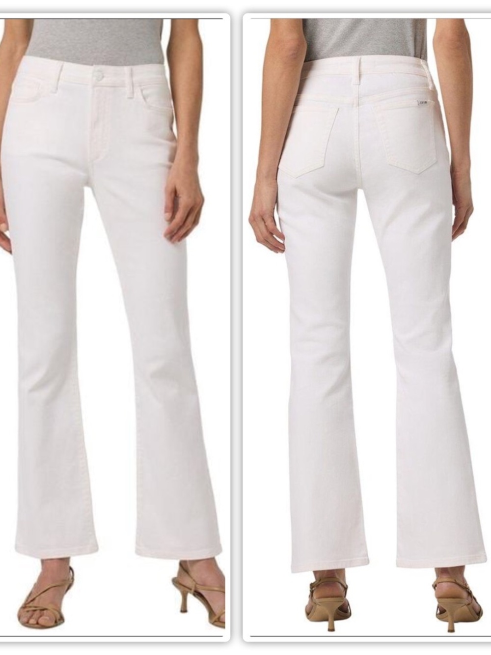 Joes Jeans High Rise Curvy Bootcut White Denim Jeans Womens 26 NEW $198